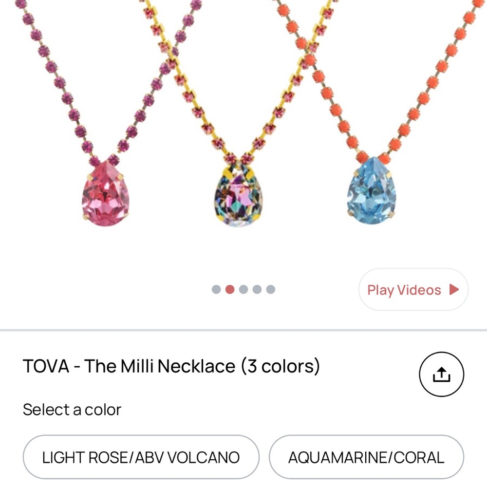 TOVA - Milli Necklace in Light Rose/ABV Volcano